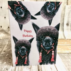 Black Cria A6 birthday card