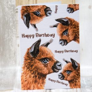 Brown cria birthday card - A6